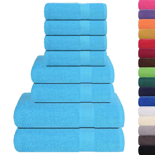 8 Piece Towel Set "FROGN" Turquoise 360 gsm