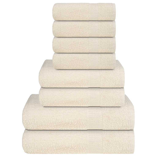 8 Piece Towel Set "FROGN" Cream 360 gsm