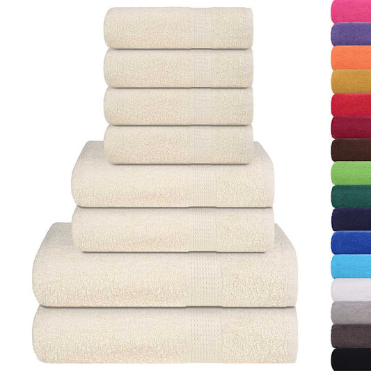 8 Piece Towel Set "FROGN" Cream 360 gsm