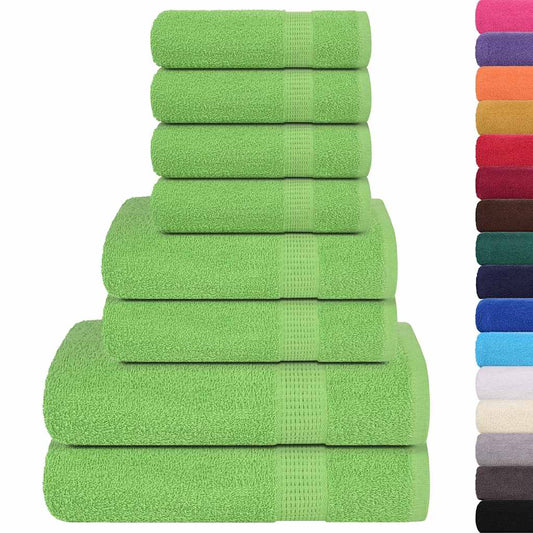 8 Piece Towel Set "FROGN" Apple Green 360 gsm