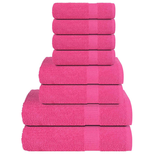 8 Piece Towel Set "FROGN" Pink 360 gsm