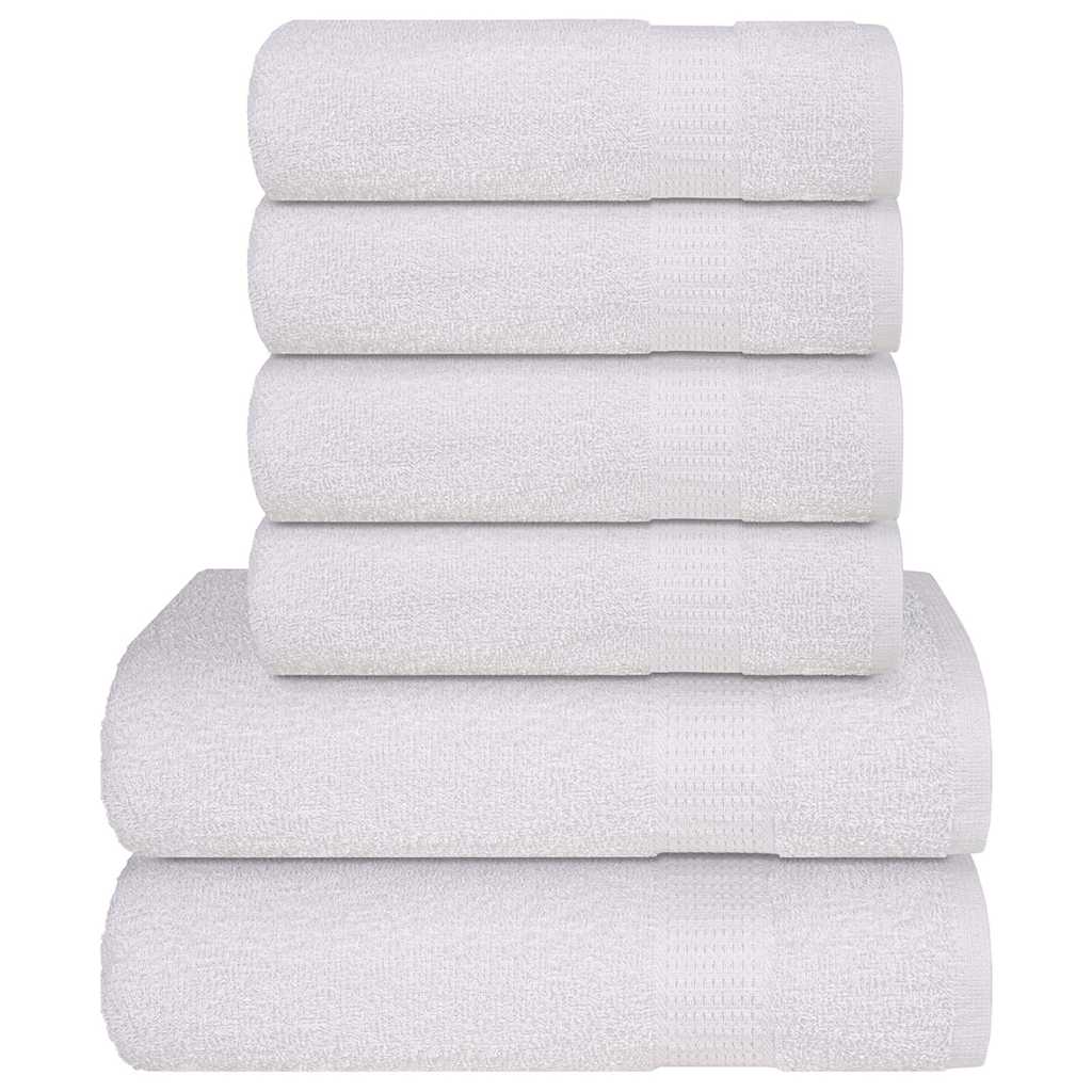 6 Piece Towel Set "FROGN" White 360 gsm