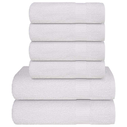 6 Piece Towel Set "FROGN" White 360 gsm