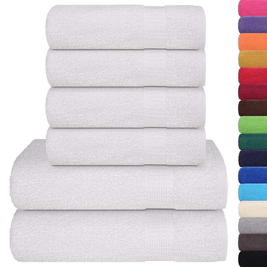 6 Piece Towel Set "FROGN" White 360 gsm