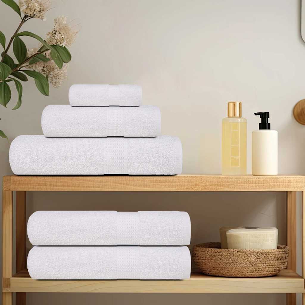 6 Piece Towel Set "FROGN" White 360 gsm