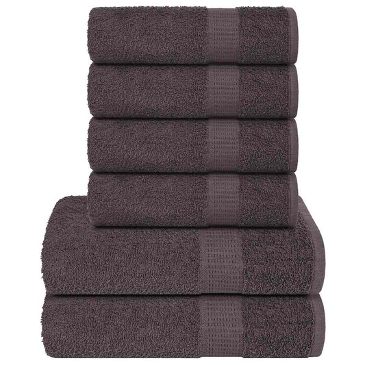 6 Piece Towel Set "FROGN" Anthracite 360 gsm