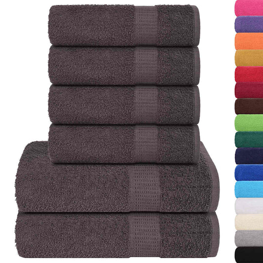6 Piece Towel Set "FROGN" Anthracite 360 gsm