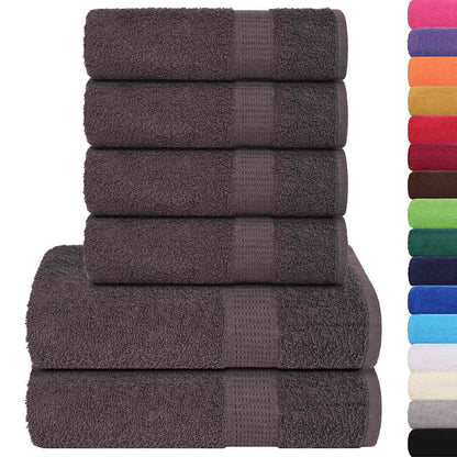 6 Piece Towel Set "FROGN" Anthracite 360 gsm