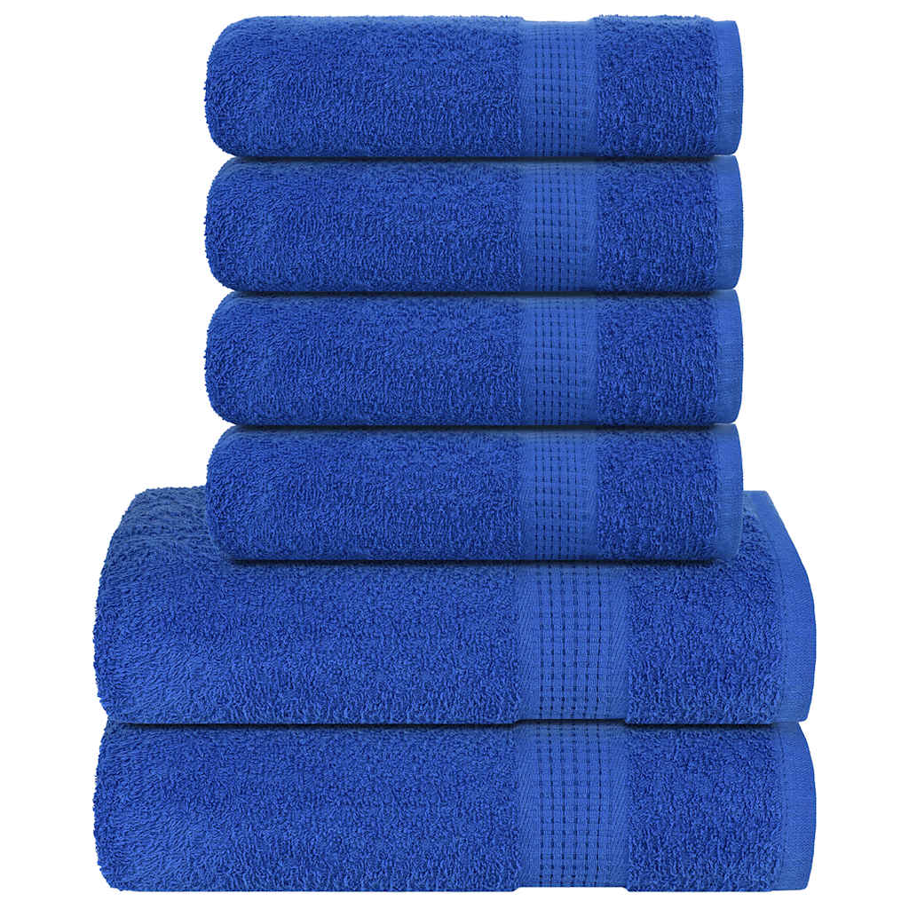 6 Piece Towel Set "FROGN" Blue 360 gsm