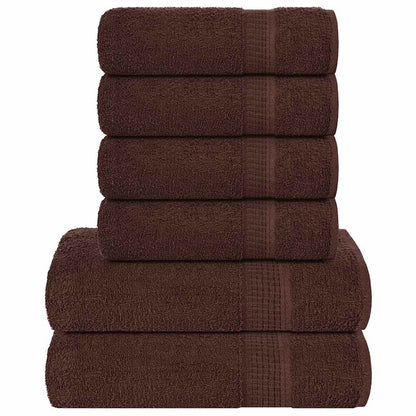 6 Piece Towel Set "FROGN" Brown 360 gsm