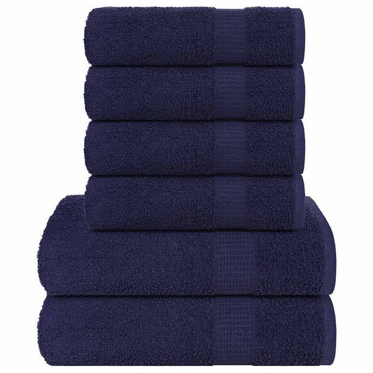 6 Piece Towel Set "FROGN" Navy Blue 360 gsm