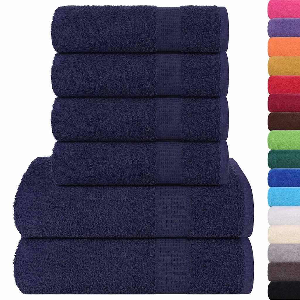 6 Piece Towel Set "FROGN" Navy Blue 360 gsm