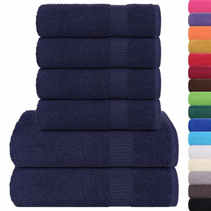 6 Piece Towel Set "FROGN" Navy Blue 360 gsm