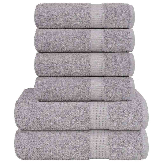 6 Piece Towel Set "FROGN" Grey 360 gsm