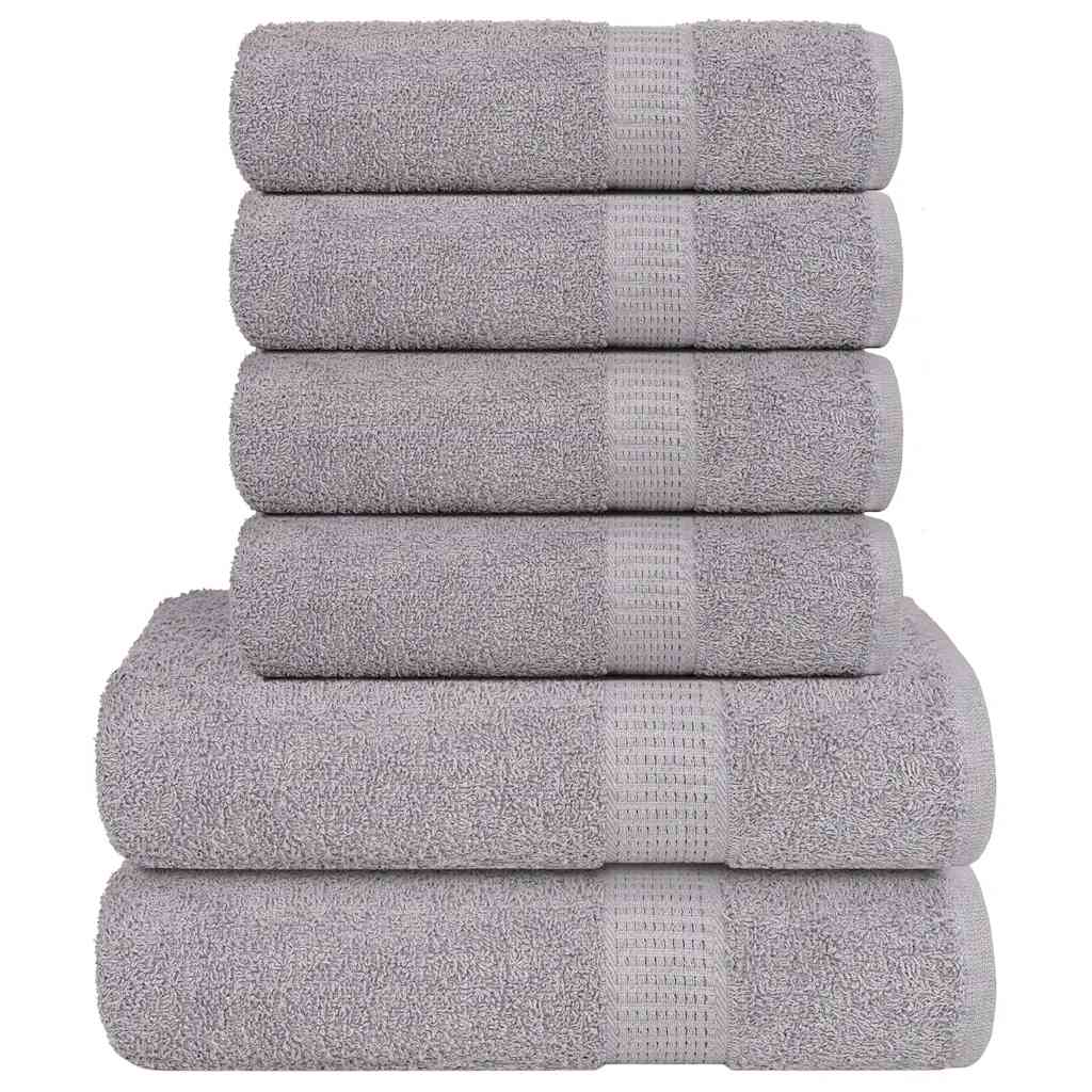 6 Piece Towel Set "FROGN" Grey 360 gsm