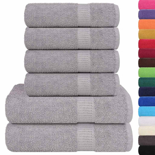 6 Piece Towel Set "FROGN" Grey 360 gsm