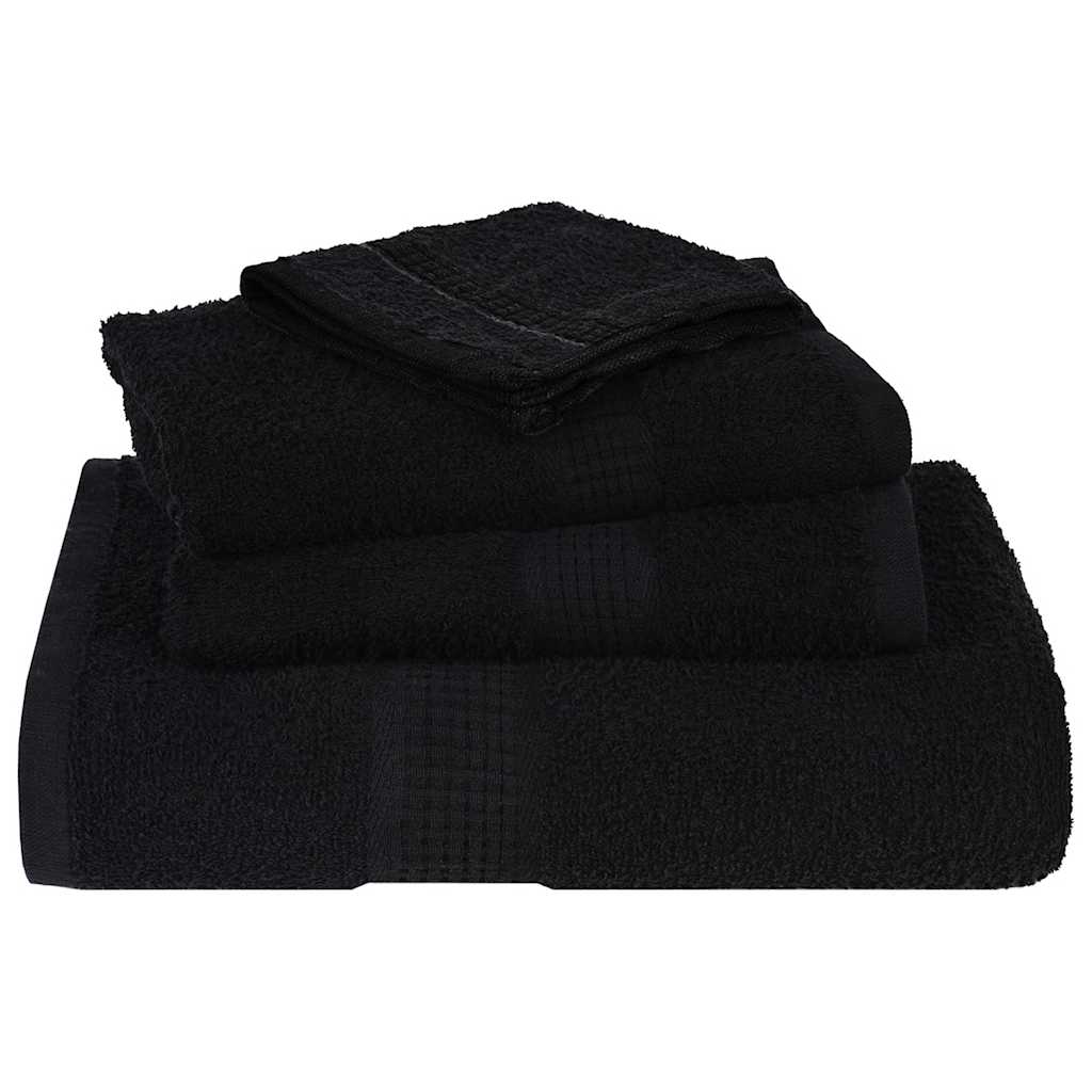 6 Piece Towel Set "FROGN" Black 360 gsm