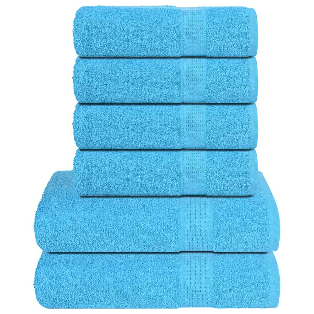 6 Piece Towel Set "FROGN" Turquoise 360 gsm