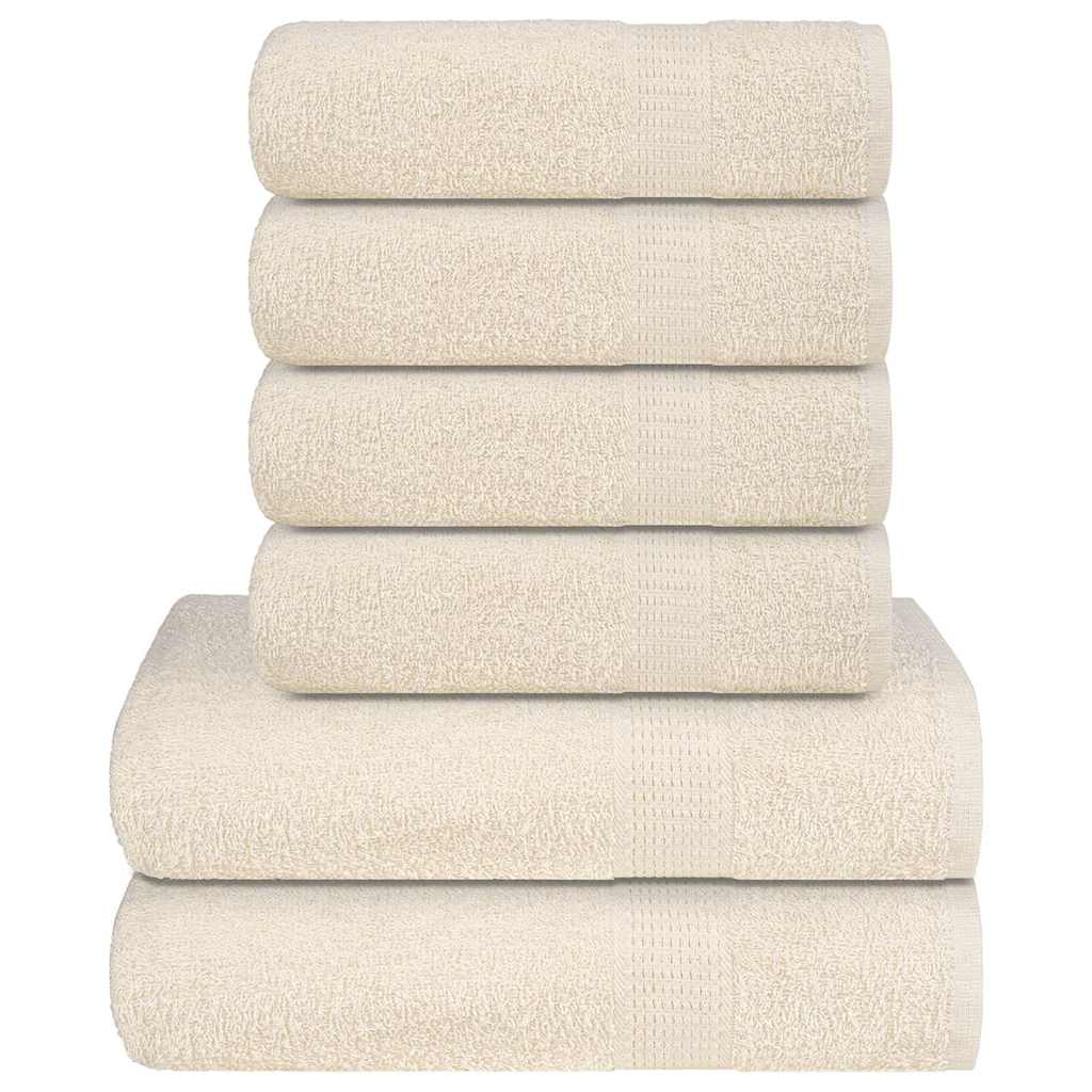 6 Piece Towel Set "FROGN" Cream 360 gsm