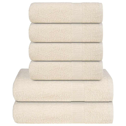 6 Piece Towel Set "FROGN" Cream 360 gsm