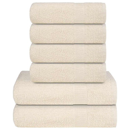 6 Piece Towel Set "FROGN" Cream 360 gsm