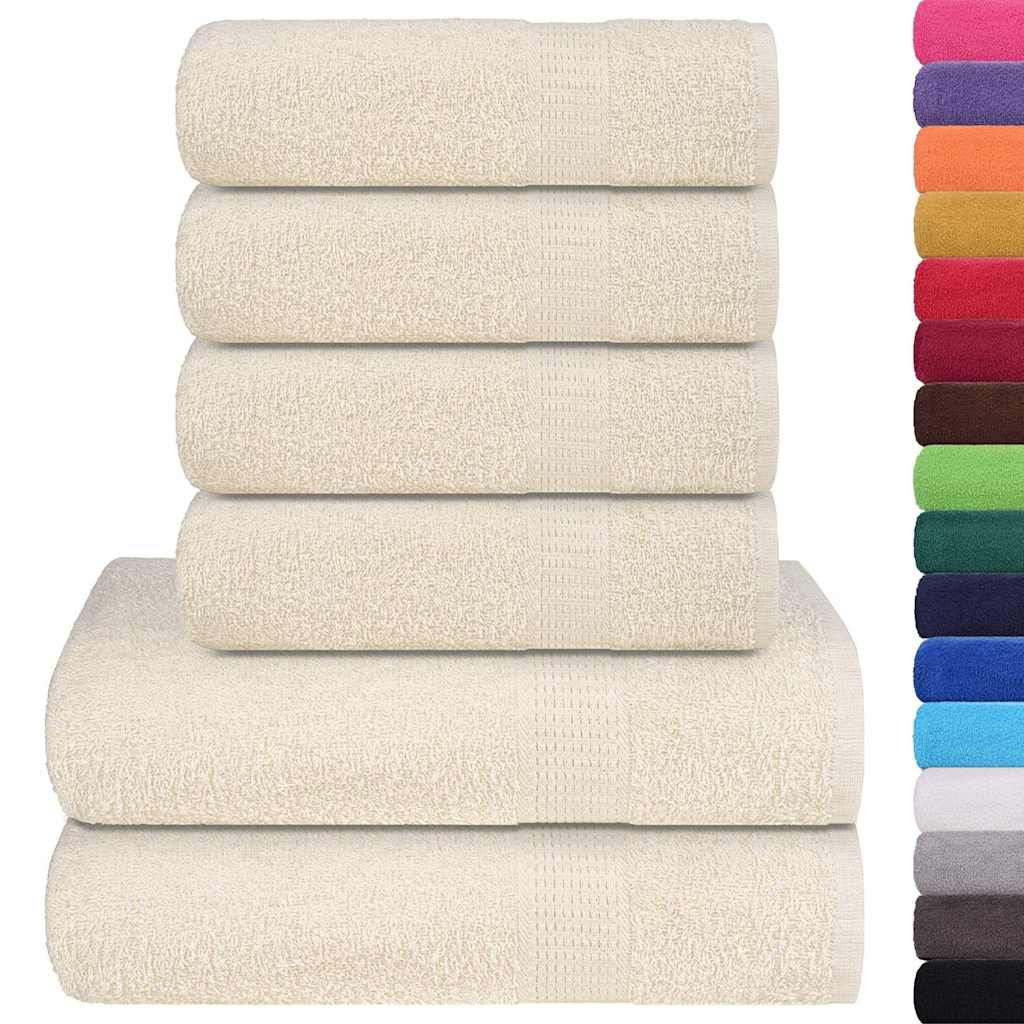 6 Piece Towel Set "FROGN" Cream 360 gsm