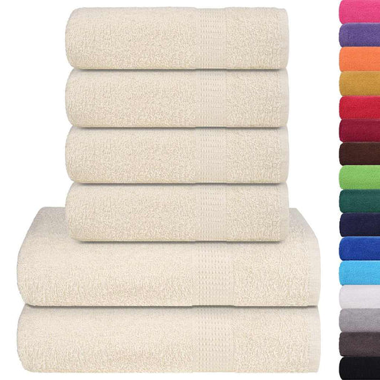 6 Piece Towel Set "FROGN" Cream 360 gsm