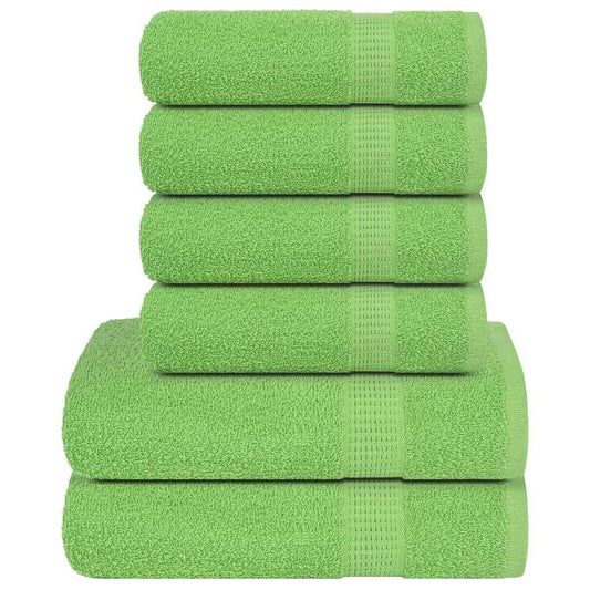 6 Piece Towel Set "FROGN" Apple Green 360 gsm