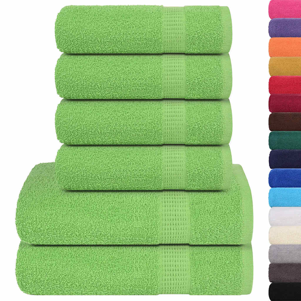 6 Piece Towel Set "FROGN" Apple Green 360 gsm