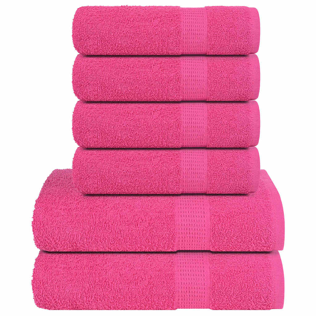 6 Piece Towel Set "FROGN" Pink 360 gsm