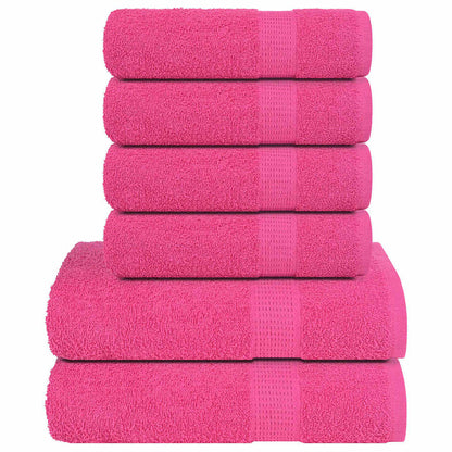 6 Piece Towel Set "FROGN" Pink 360 gsm