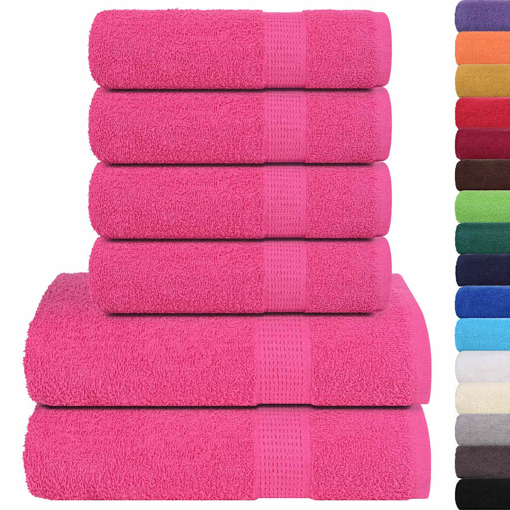 6 Piece Towel Set "FROGN" Pink 360 gsm