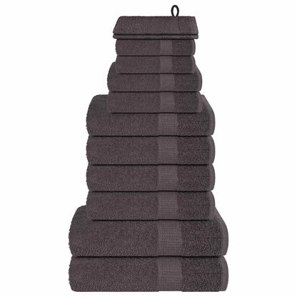 12 Piece Towel Set "FROGN" Anthracite 360 gsm