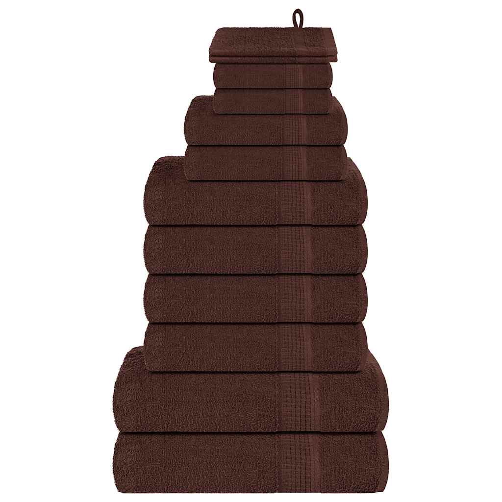 12 Piece Towel Set "FROGN" Brown 360 gsm