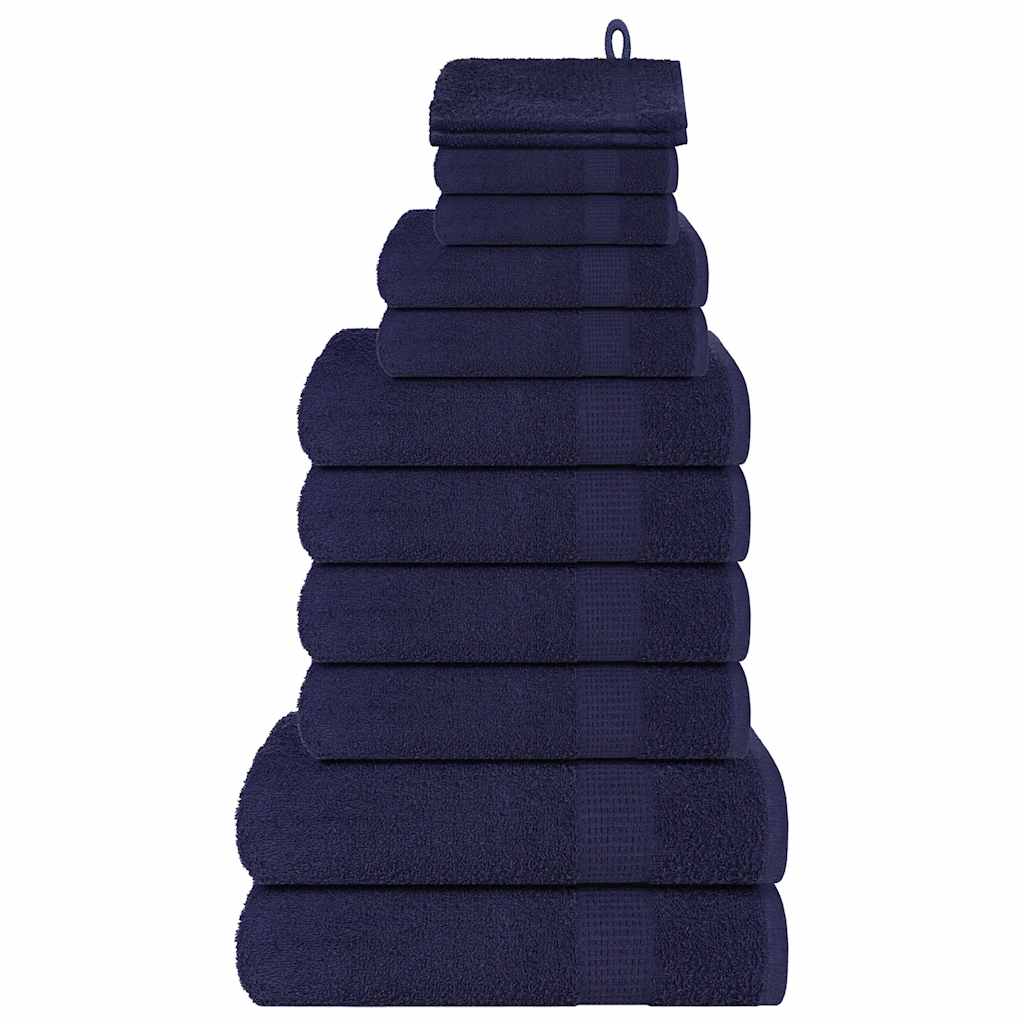12 Piece Towel Set "FROGN" Navy Blue 360 gsm