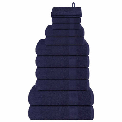 12 Piece Towel Set "FROGN" Navy Blue 360 gsm