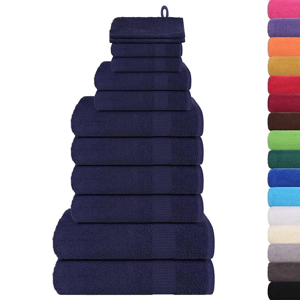 12 Piece Towel Set "FROGN" Navy Blue 360 gsm