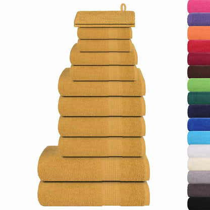 12 Piece Towel Set "FROGN" Gold 360 gsm
