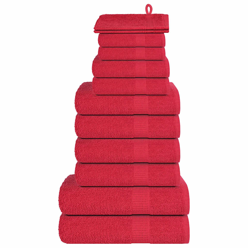 12 Piece Towel Set "FROGN" Red 360 gsm