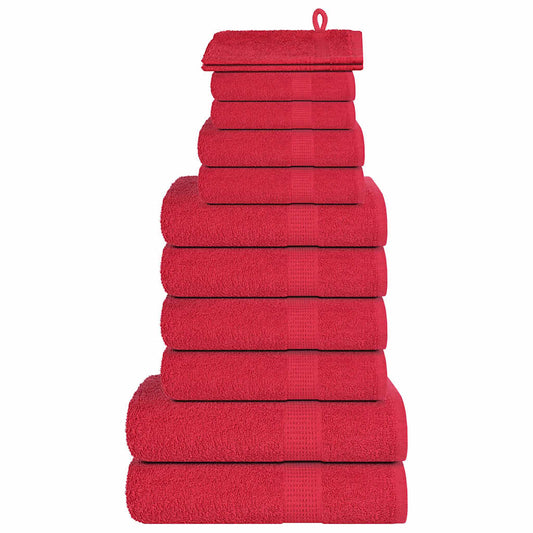 12 Piece Towel Set "FROGN" Red 360 gsm
