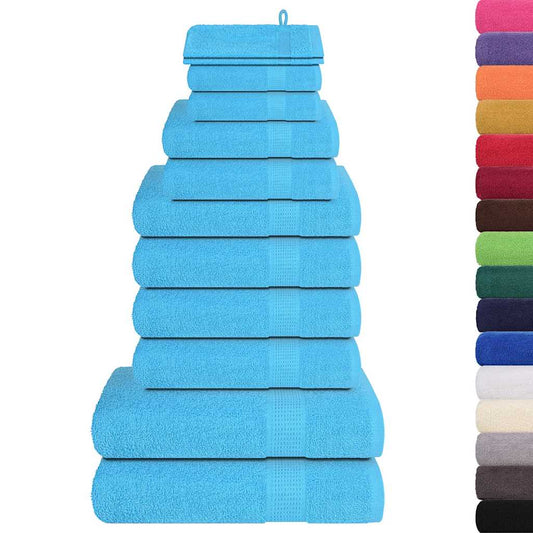 12 Piece Towel Set "FROGN" Turquoise 360 gsm