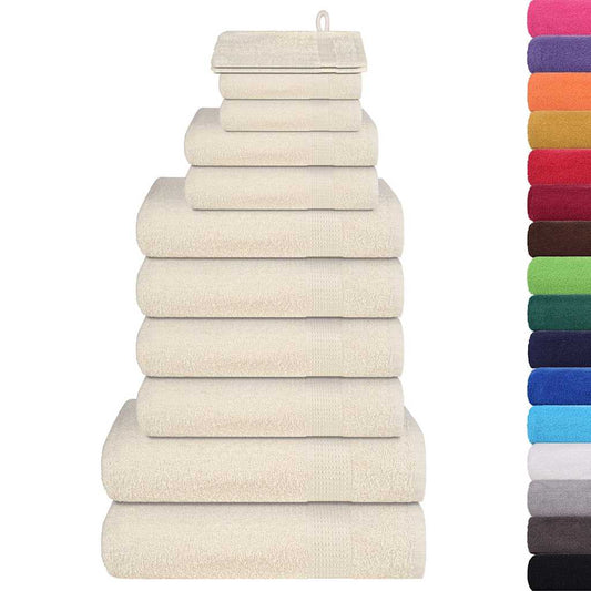 12 Piece Towel Set "FROGN" Cream 360 gsm