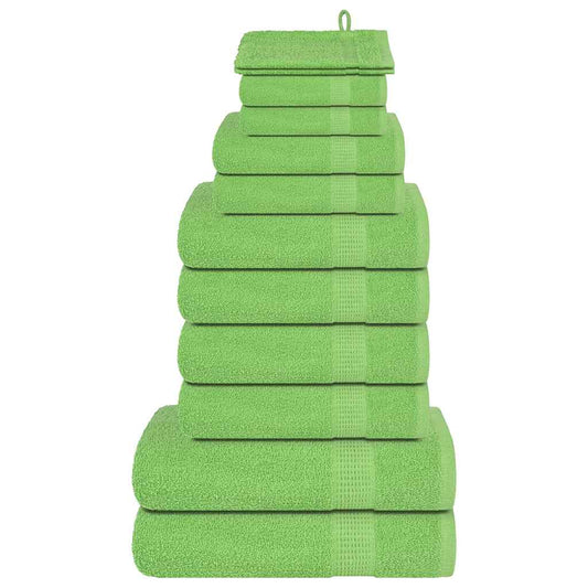 12 Piece Towel Set "FROGN" Apple Green 360 gsm