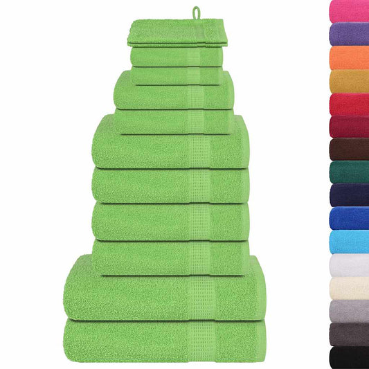 12 Piece Towel Set "FROGN" Apple Green 360 gsm