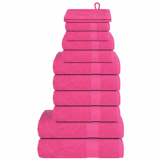 12 Piece Towel Set "FROGN" Pink 360 gsm