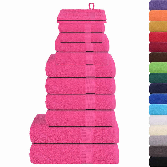 12 Piece Towel Set "FROGN" Pink 360 gsm