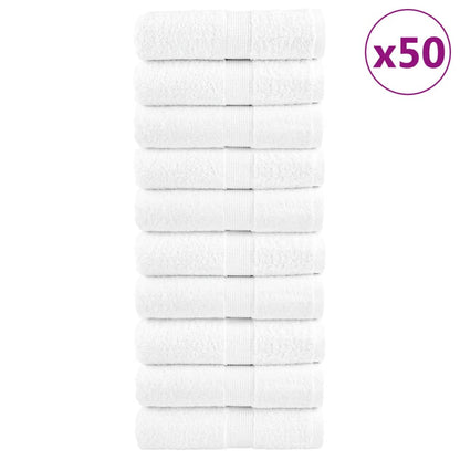Premium Washcloths "SOLUND" 50 pcs White 15x21 cm 600 gsm