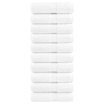 Premium Wash Towels "SOLUND" 10 pcs White 30x30 cm 600 gsm