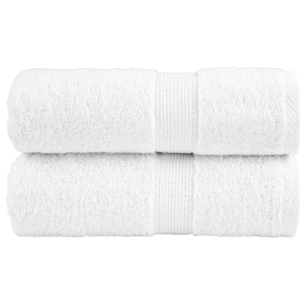 Premium Guest Towels "SOLUND" 2 pcs White 30x50 cm 600 gsm