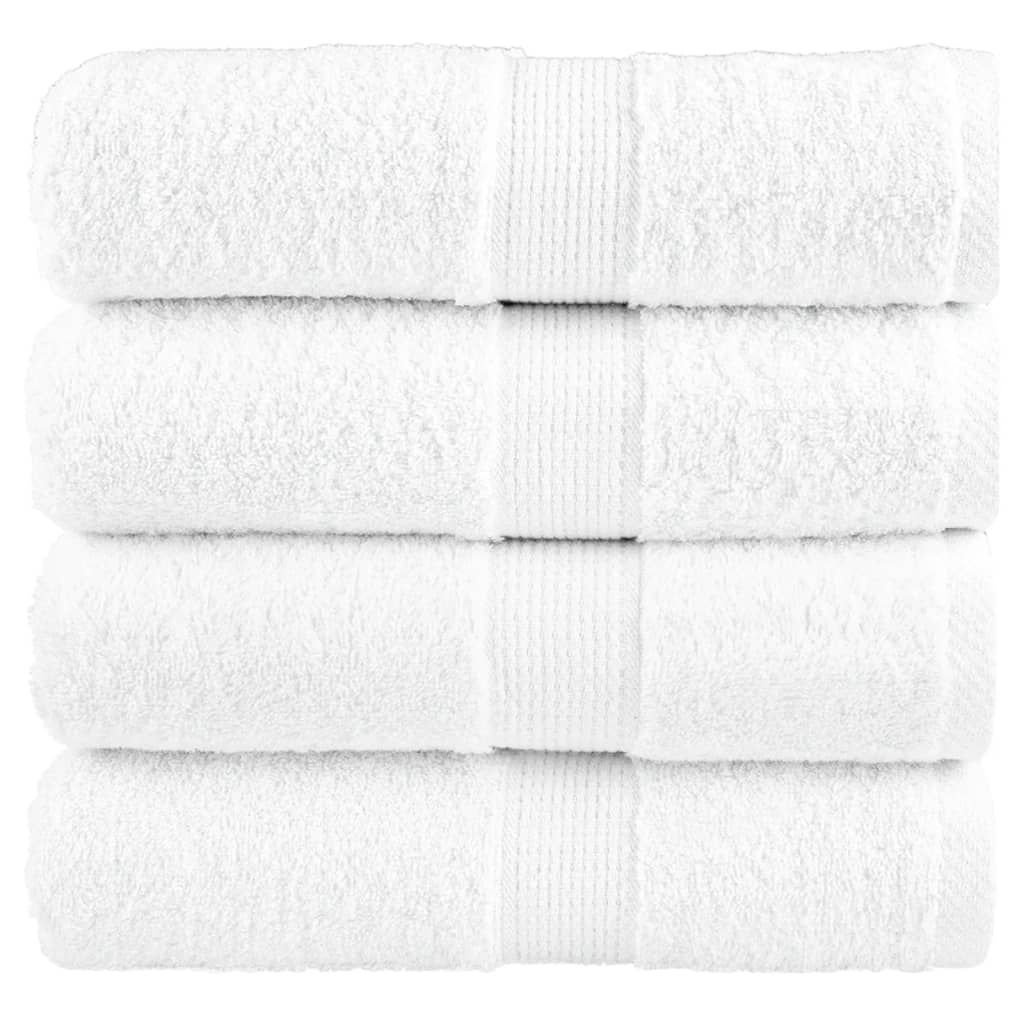 Premium Guest Towels "SOLUND" 4 pcs White 30x50 cm 600 gsm